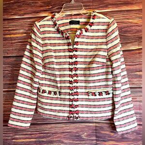 Talbots Muli- Colored Striped Blazer. Size 8/ Medium.